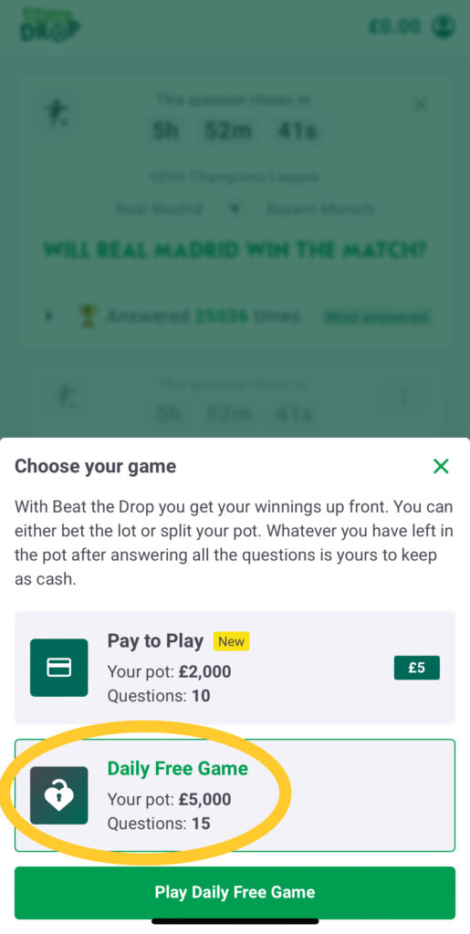 How to play Paddy Power Beat The Drop.