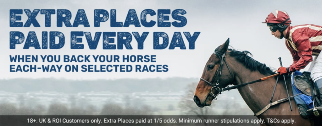Coral Extra Places Existing Customer betting offer.