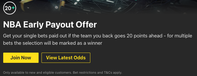 Bet365 Existing Customer Offers include several Early Payout promos